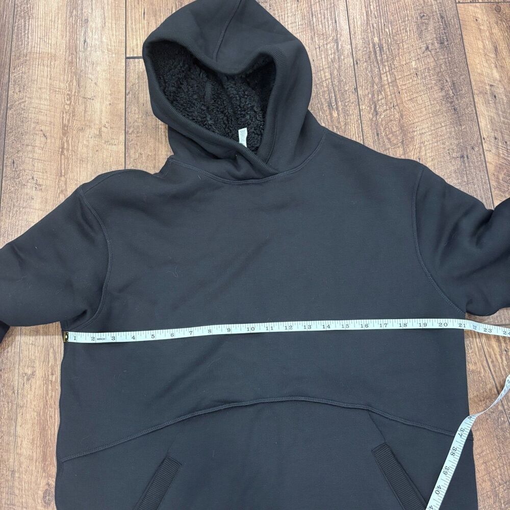 Athleta Hoodie Women’s Small Solstice Reversible Sherpa Hooded Sweatshirt Black - Picture 7 of 9